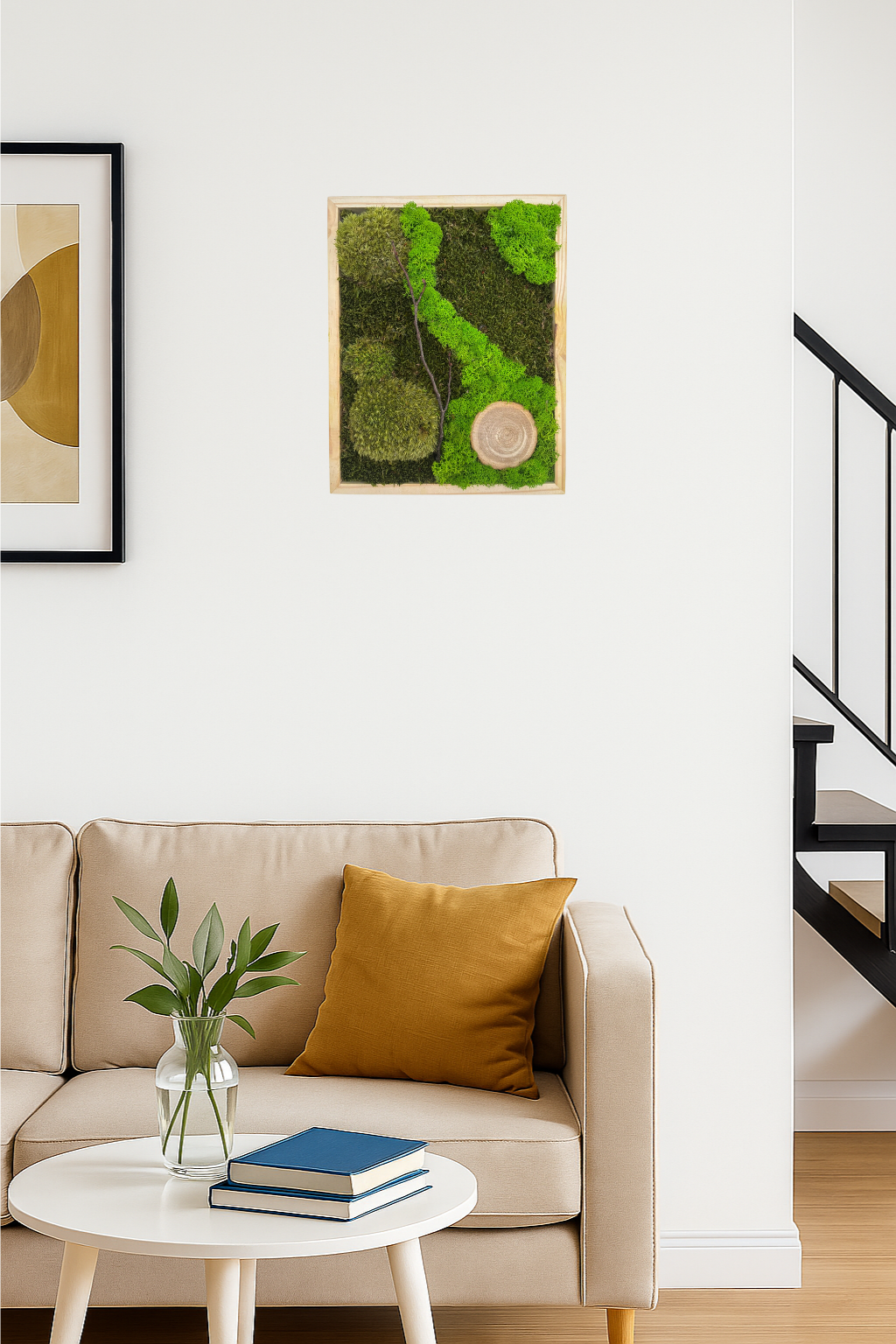 Mechový obraz 24x30cm (dřevo)